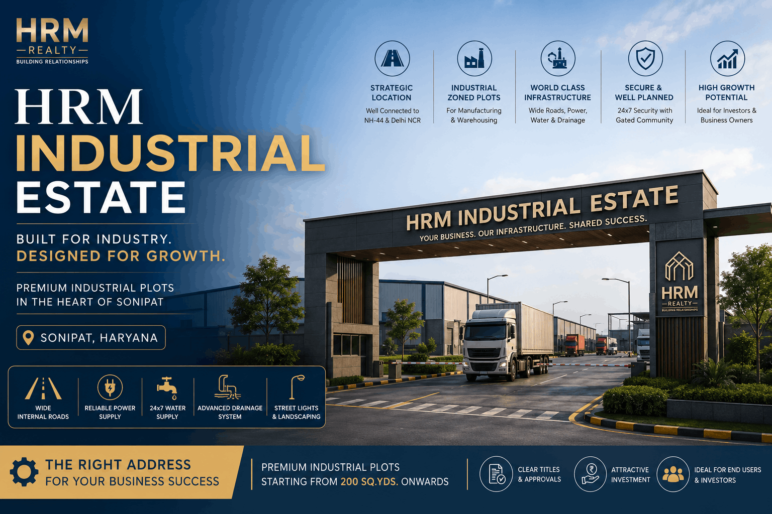 HRM Industrial Estate - Industrial Plots Kundli Sonipat